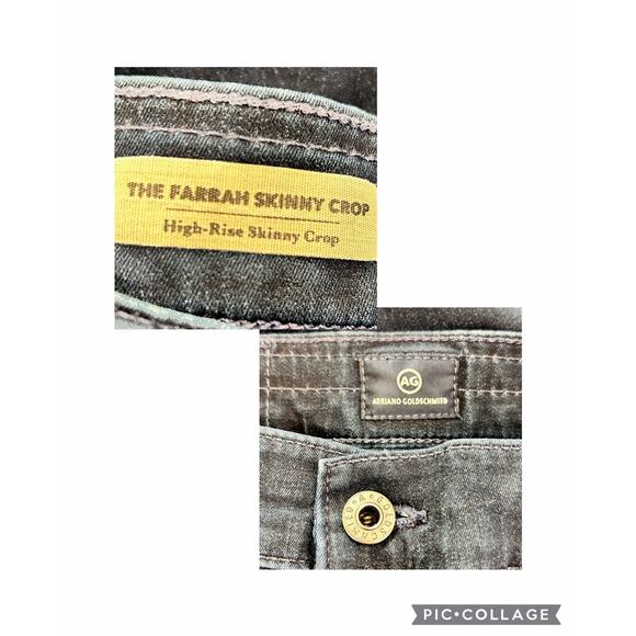 AG Adriano Goldschmied The Farrah High Rise Skinny Crop Dark Wash Jeans - Picture 6 of 6